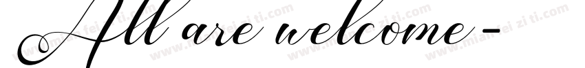All are welcome字体转换